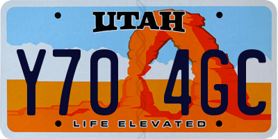 UT license plate Y704GC