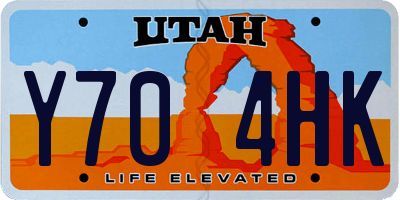 UT license plate Y704HK