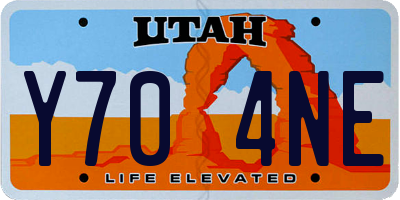 UT license plate Y704NE