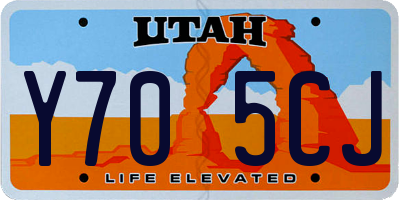 UT license plate Y705CJ