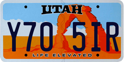 UT license plate Y705IR
