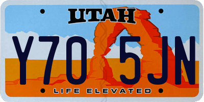 UT license plate Y705JN