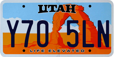 UT license plate Y705LN