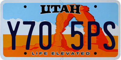 UT license plate Y705PS