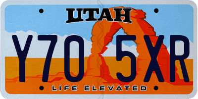 UT license plate Y705XR