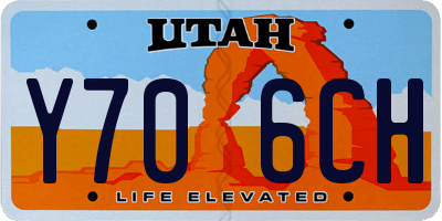 UT license plate Y706CH