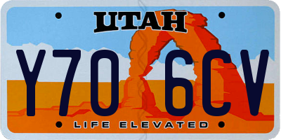 UT license plate Y706CV