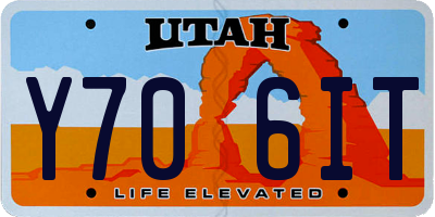 UT license plate Y706IT