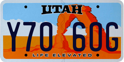 UT license plate Y706OG
