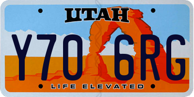 UT license plate Y706RG