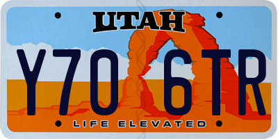 UT license plate Y706TR