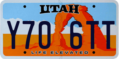 UT license plate Y706TT