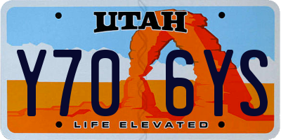 UT license plate Y706YS