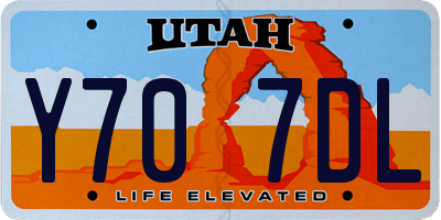 UT license plate Y707DL