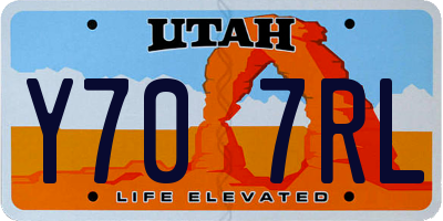 UT license plate Y707RL