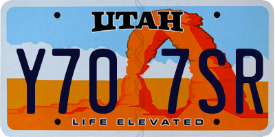 UT license plate Y707SR