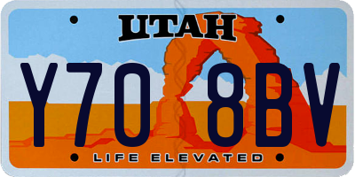 UT license plate Y708BV