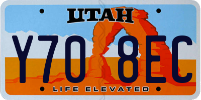 UT license plate Y708EC