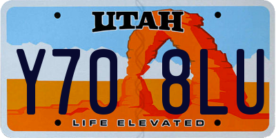UT license plate Y708LU