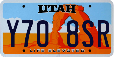 UT license plate Y708SR
