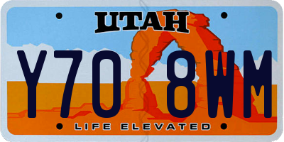 UT license plate Y708WM
