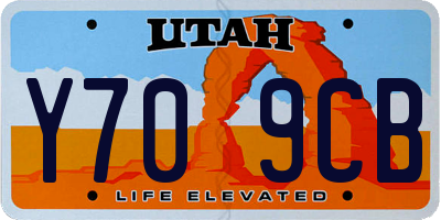 UT license plate Y709CB