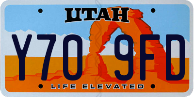 UT license plate Y709FD