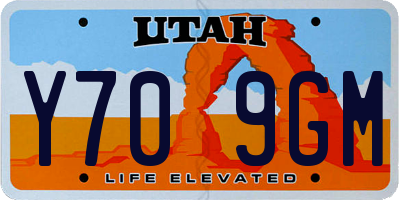 UT license plate Y709GM