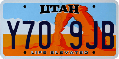 UT license plate Y709JB