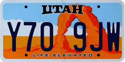 UT license plate Y709JW