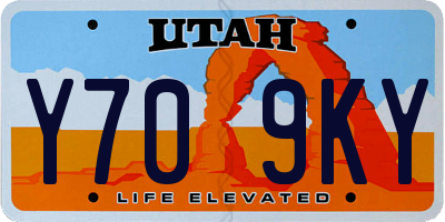 UT license plate Y709KY