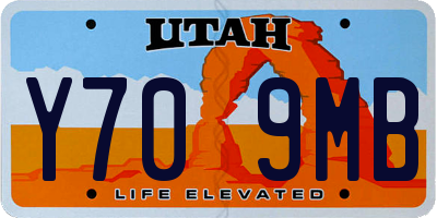 UT license plate Y709MB