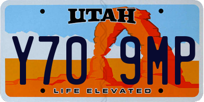 UT license plate Y709MP