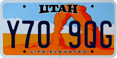 UT license plate Y709QG