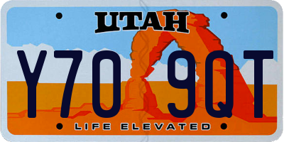 UT license plate Y709QT