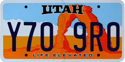 UT license plate Y709RO