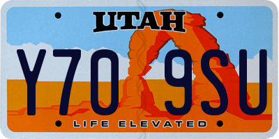 UT license plate Y709SU