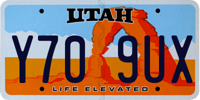 UT license plate Y709UX