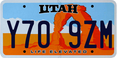 UT license plate Y709ZM