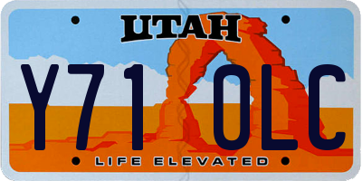 UT license plate Y710LC