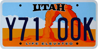 UT license plate Y710OK