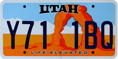 UT license plate Y711BQ