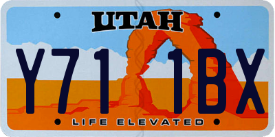 UT license plate Y711BX