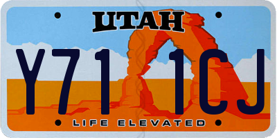 UT license plate Y711CJ