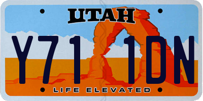 UT license plate Y711DN