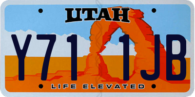 UT license plate Y711JB