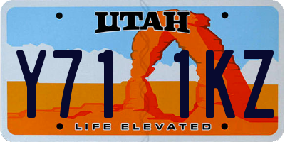 UT license plate Y711KZ
