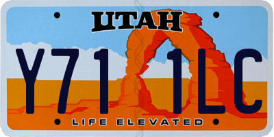 UT license plate Y711LC
