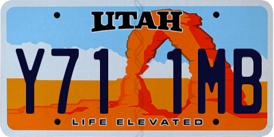 UT license plate Y711MB