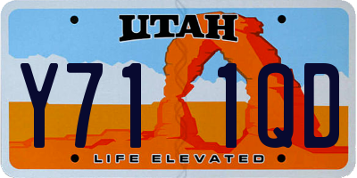 UT license plate Y711QD